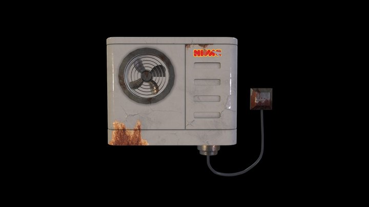 Damaged air conditioning unit 3D Model