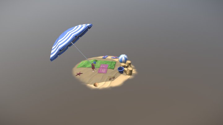 Beach Day 3D Model