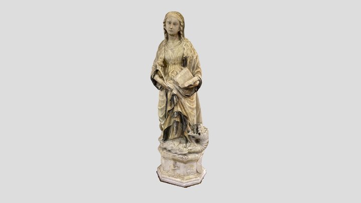 Statua St Margherita scuola Gagini, Tortorici ME 3D Model