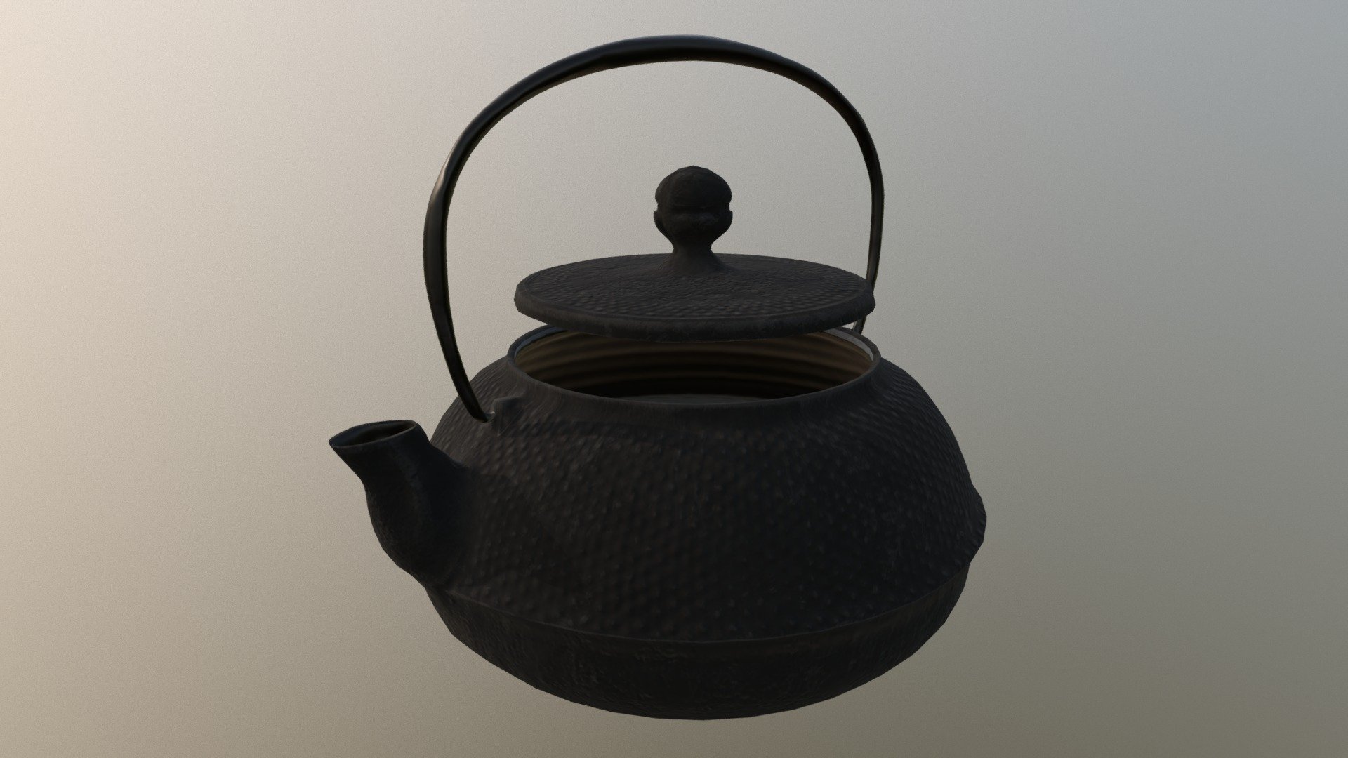 Cast iron teapot