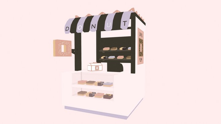 Donuts Shop 3D Model