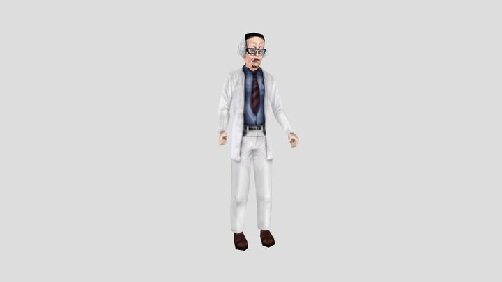 Scientist from blue shift (animations+textures) 3D Model