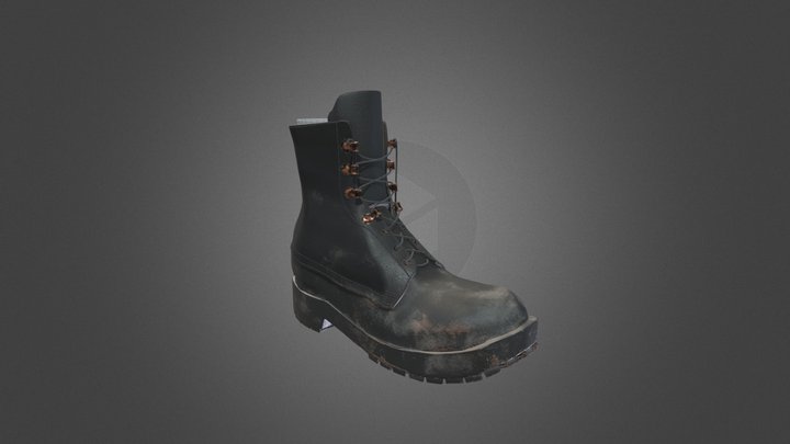 Stiff Laced Boot 3D Model