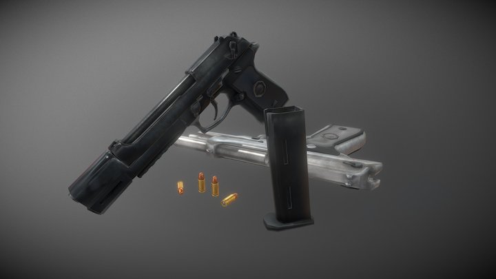 Beretta 92 3D Model