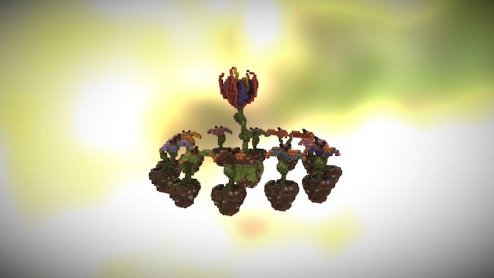 Flower SkyWars Map | Very old work 3D Model