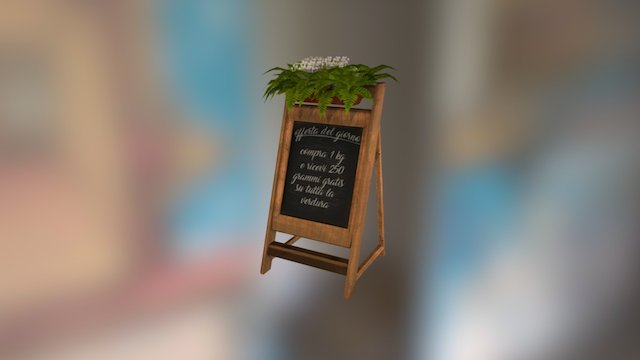 Chalkboard Cityscene 3D Model