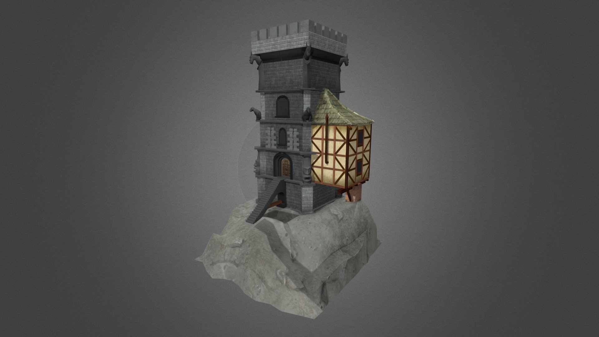 Medieval Wizard Tower - 3D model by CG Duck (@cg_duck) [de6ac31 ...