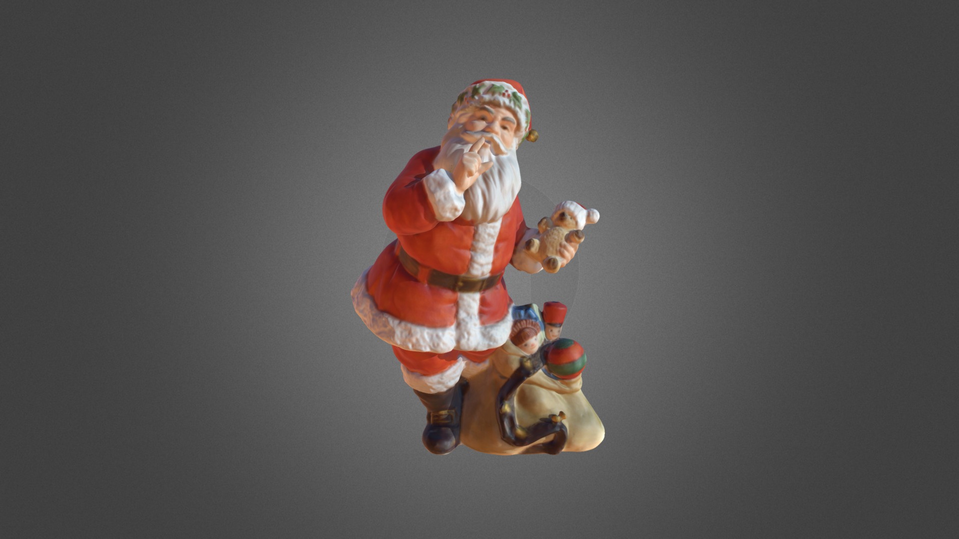3D model Christmas Santa 01 - This is a 3D model of the Christmas Santa 01. The 3D model is about a person in a garment.