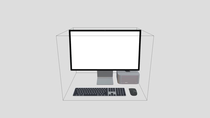 Apple Mac Studio System 2023 3D Model
