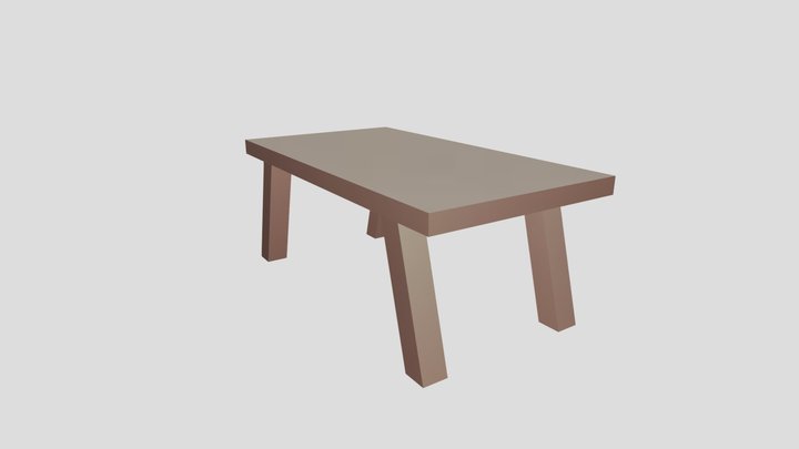 Low Poly Table 3D Model