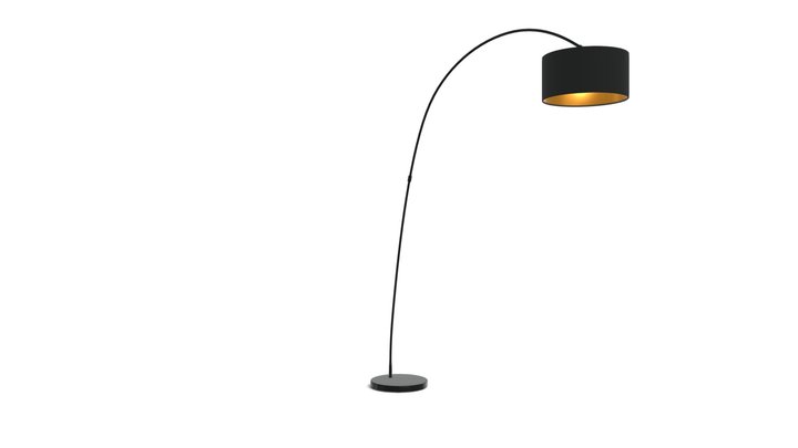 Sweep Floor Lamp, Black 3D Model