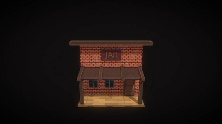 Western LowPoly style Jail