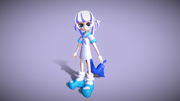 Gura school uniform 3D Model