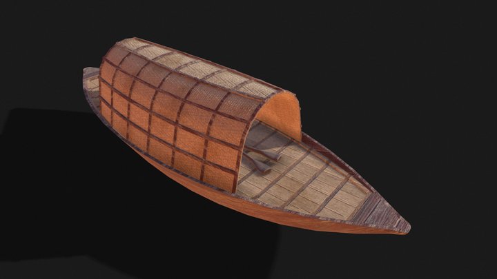 PBR Wooden Boat 3D Model