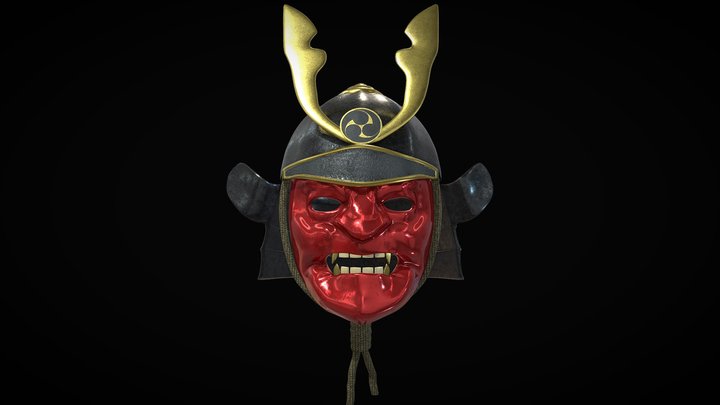 Samurai Kabuto Helmet 3D Model