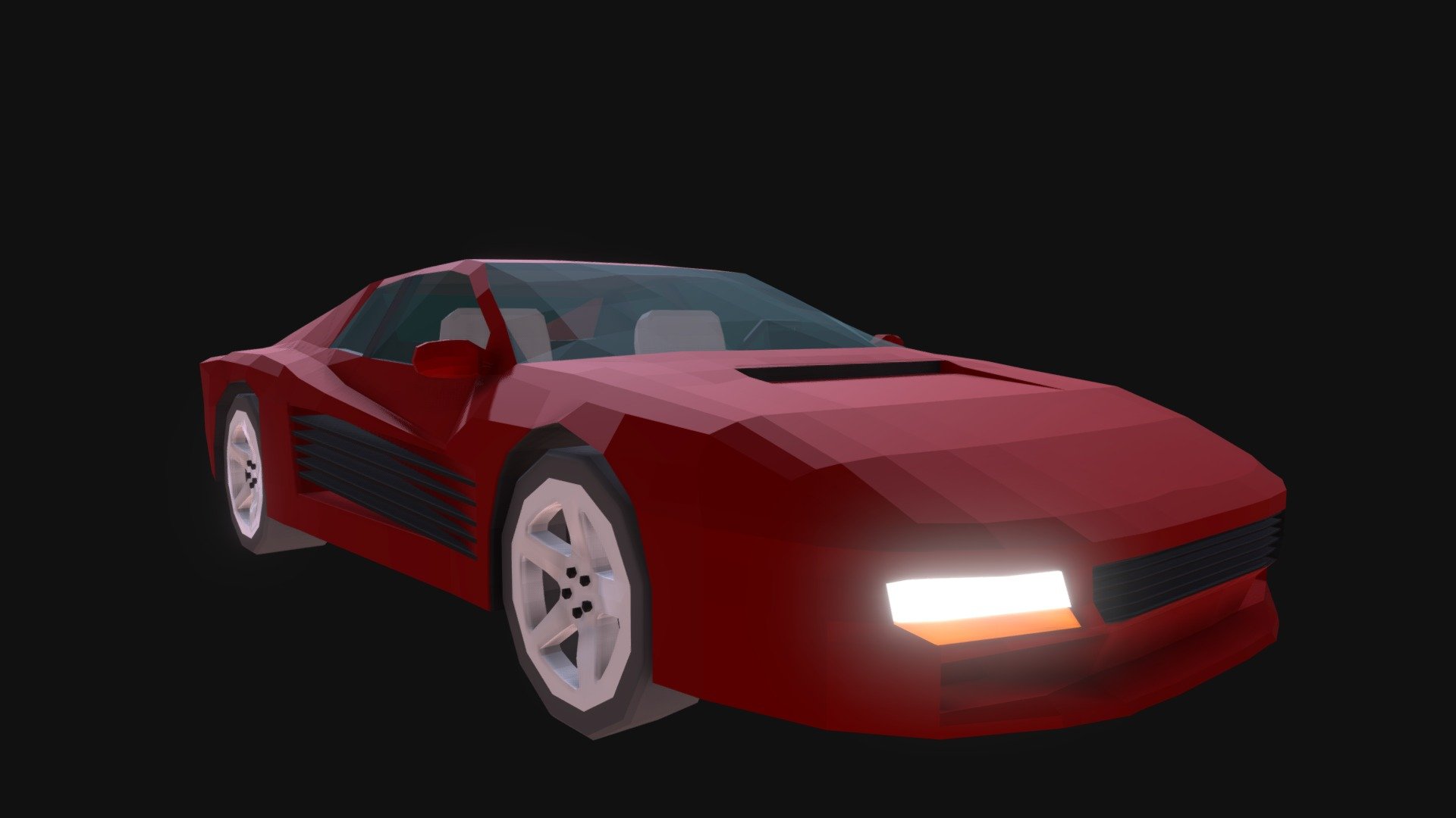 Low Poly Ferrari 512