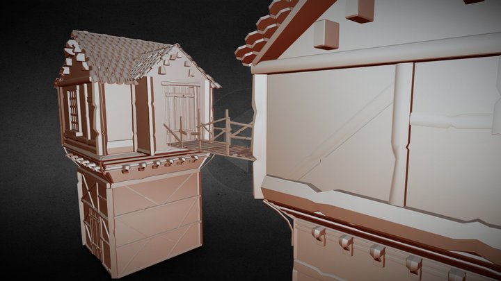 Medieval Dark Town 3D Model