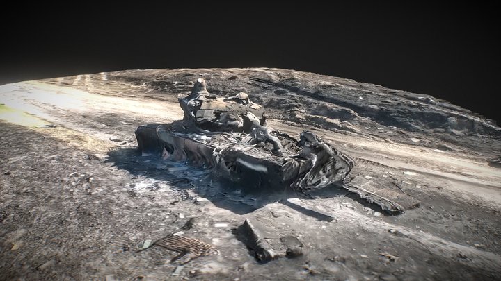 Destroyed T-90M during the Ukrainian-Russian war 3D Model