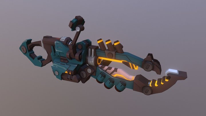 Sci-fi Flamethrower 3D Model