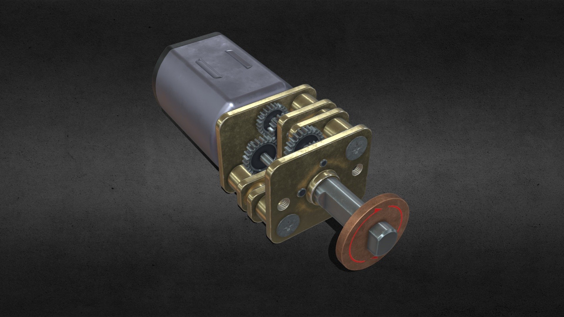 reduction gear motor Download Free 3D model by chiwei (chiwei2333