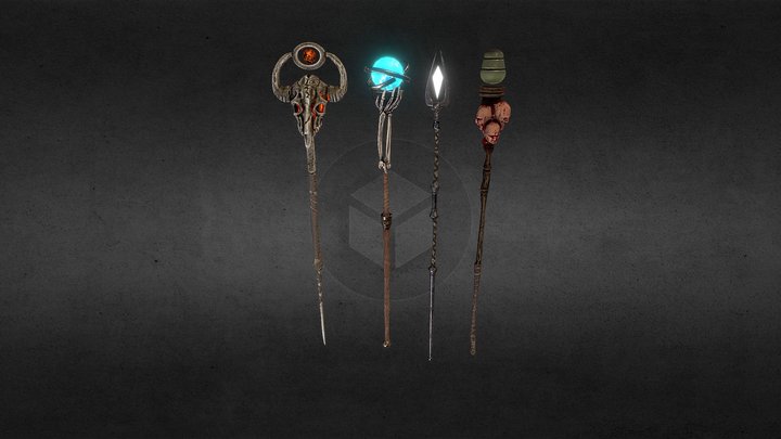 Necromancer Staff 3D Model