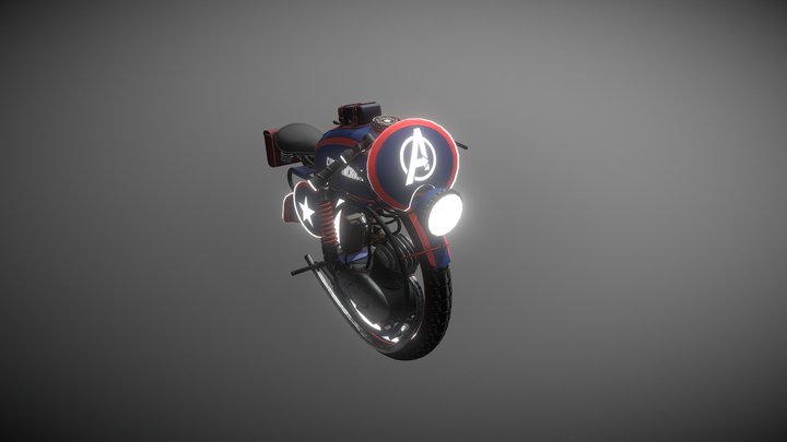 Captain America Monobike Challenge 3D Model