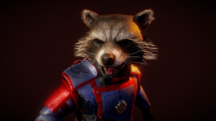 Rocket from Guardians Of The Galaxy Vol 3 3D Model