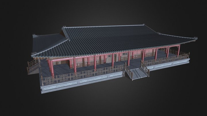 Procedural asian architecture test 2 – Modello 3D gratuito STL