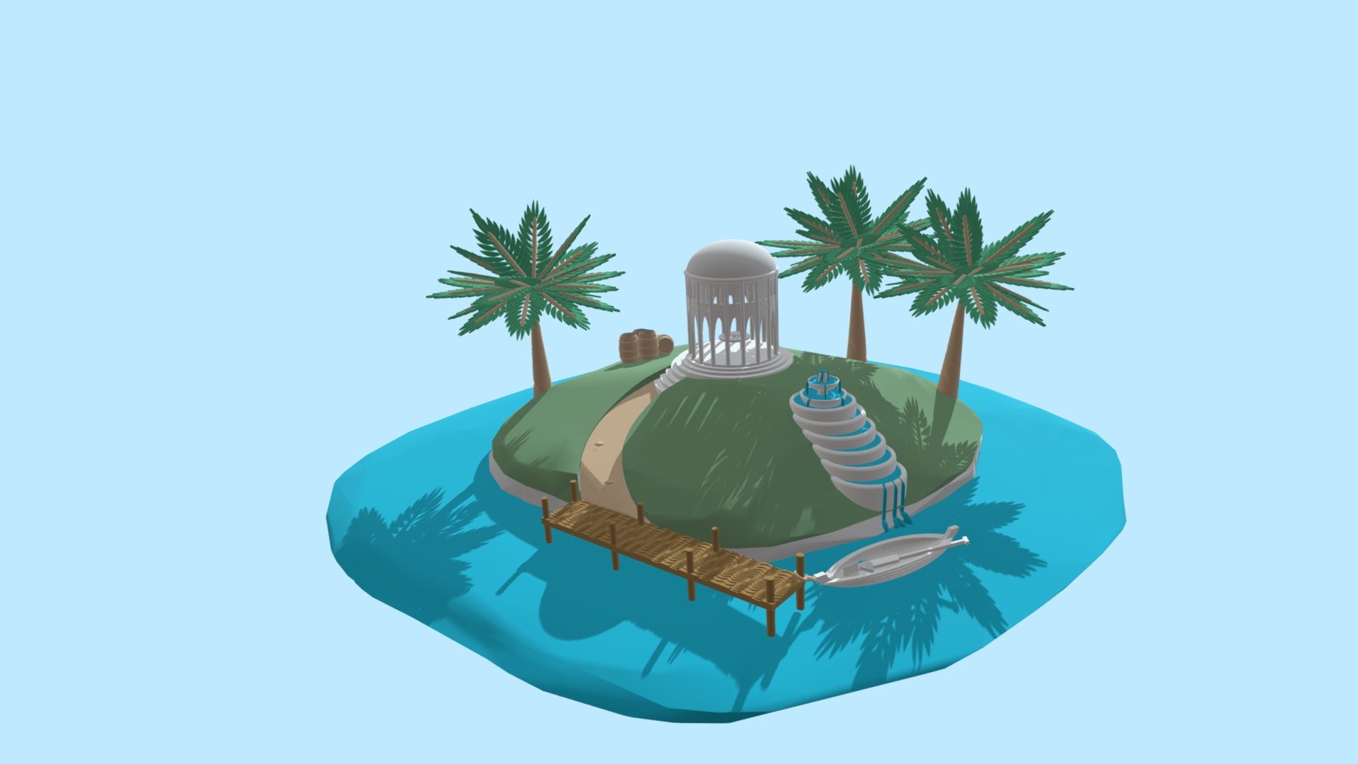 Peace island - Download Free 3D model by Josiah Miller (@Bibleboy2 ...