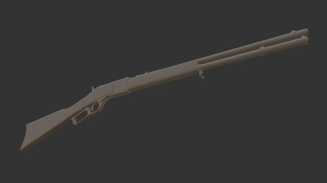 Winchester 1873 - High Poly 3D Model