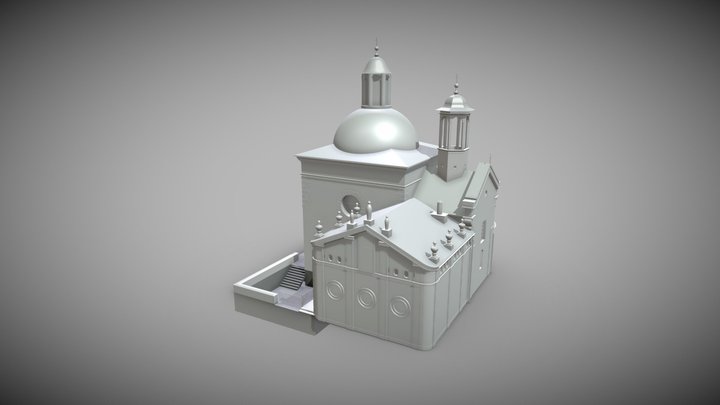 Church of St. Adalbert in Cracow, Poland 3D Model