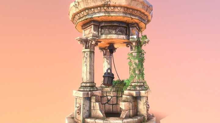 Fantasy water well 3D Model