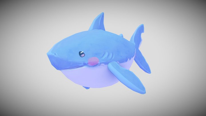 Stylized Baby Shark 3D Model