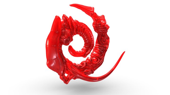 Swarm Pendant - Nautilus Red 3D Model