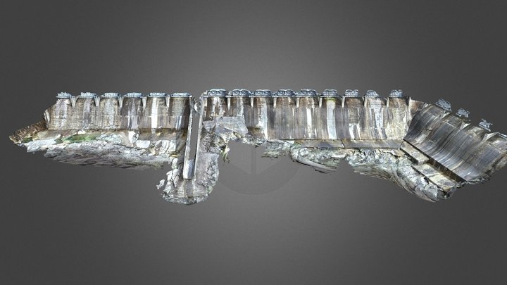 Powell Lake Dam Feb 2024 3D Model