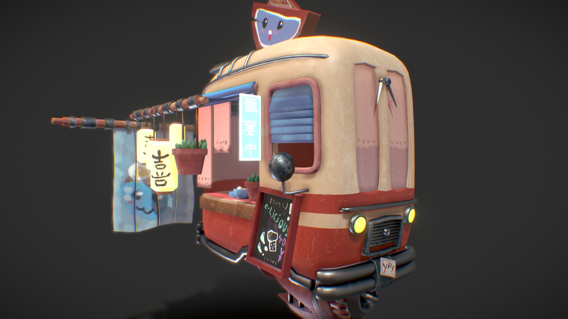 Ramen Truck 3D model by Amiko (Amikos) [de815a8] Sketchfab