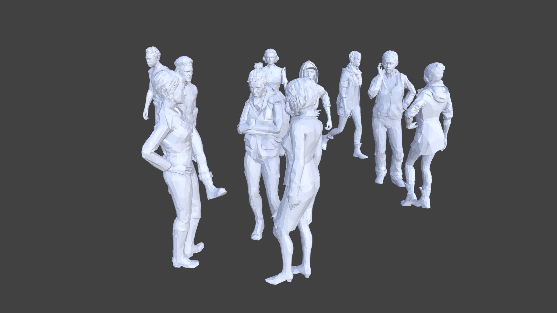 Low Poly People Collection 1 - Buy Royalty Free 3D model by game ...