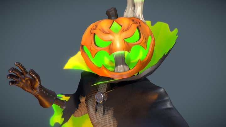 Pumpkin Phantom Rigged (VR Chat Ready) 3D Model