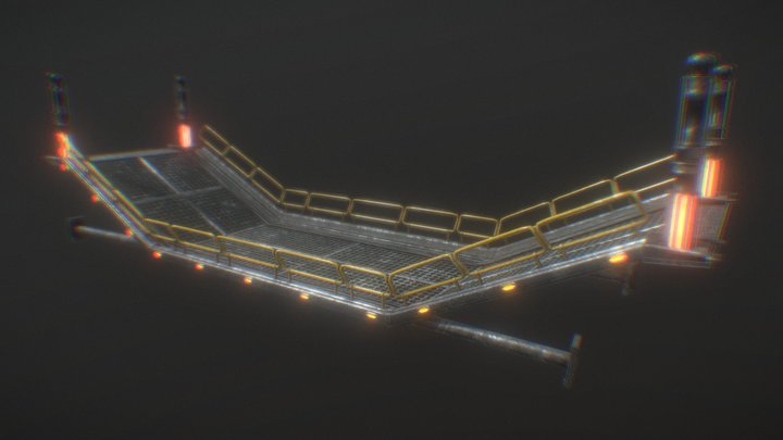 Сyberpunk Bridge 3D Model