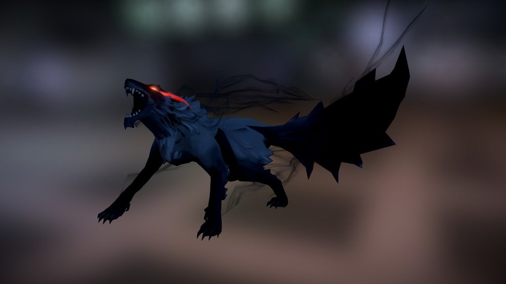 Shadow Wolf 3D model by AdventureQuest 3D (aq3d) [de850f0] Sketchfab