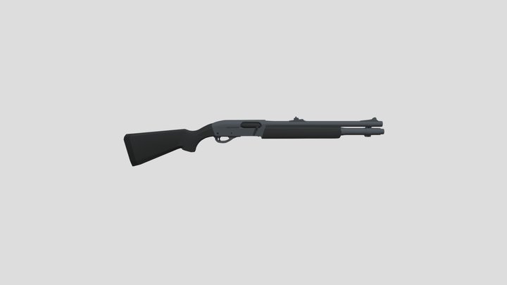 Remington 11-87 Riot Shotgun 3D Model