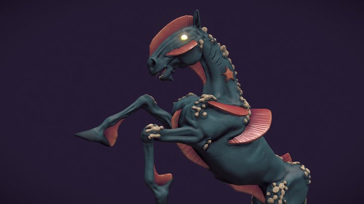 Deep Terror Horse 3D Model