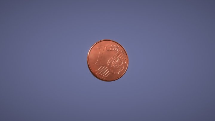 1 Euro Cent Estonia 2011 3D Model