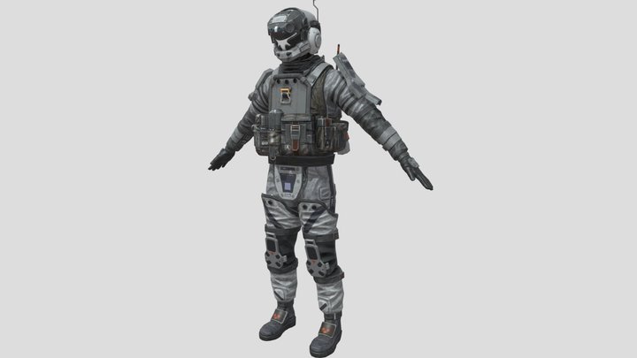 Сyborg-cop 3D Model