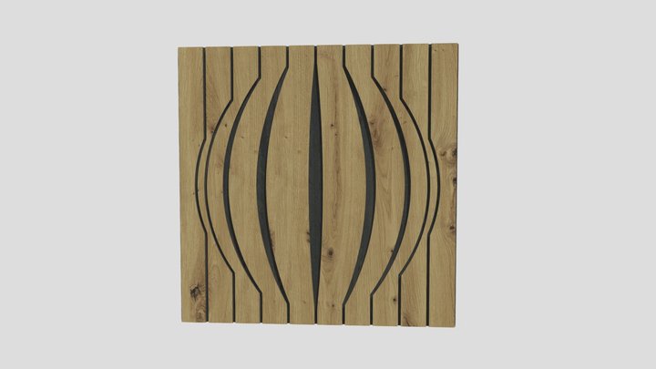 3d Panel_3 (R20315 NW Oak Artisan) 3D Model