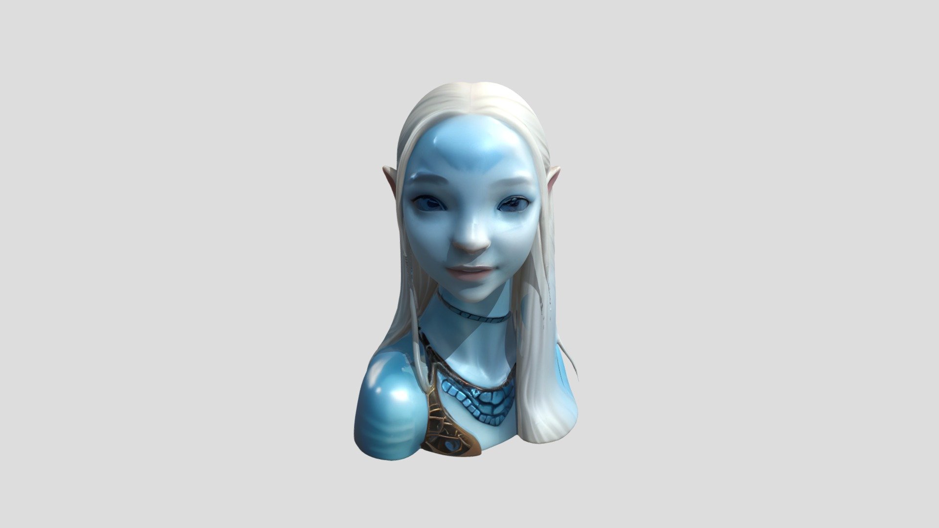 blue humanoid alien figure AVATAR NAVI GIRL - 3D model by zulfikarbula ...