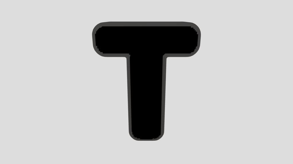 T Letter Of Alphabet Stone Carved