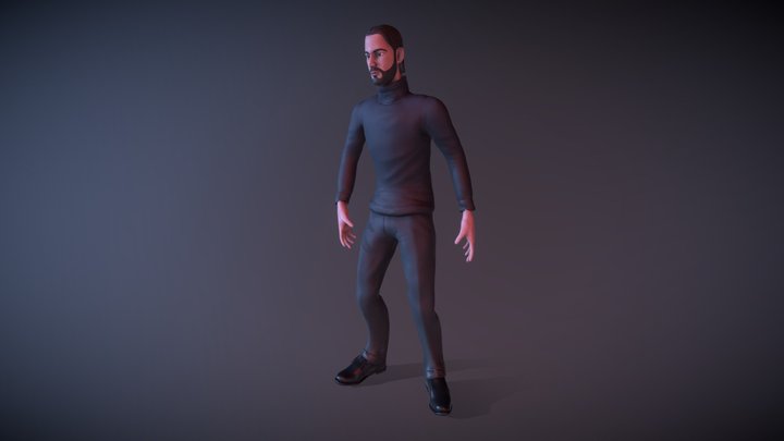Male Hitman (Game Res) 3D Model