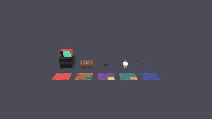 xyz painting scene 3D Model