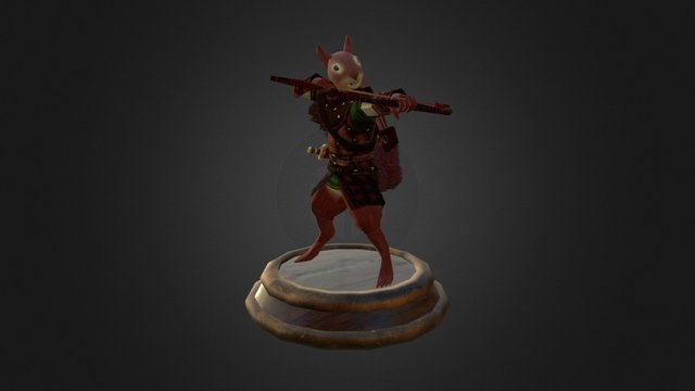 Squirrel Archer 3D Model